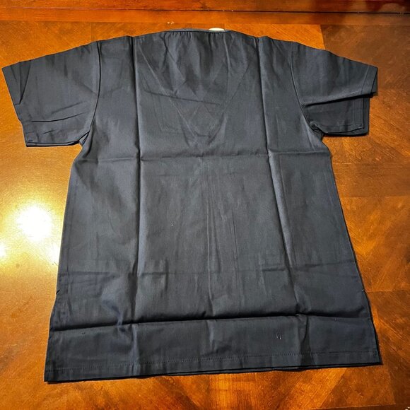 Dog‎ Is Good Scrub Top Navy Unisex V-Neck veterinarian relax fit pockets - Picture 9 of 9
